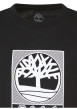 Thumbnail T-shirt en coton noir uni avec une coupe droite et un col rond - Image 3