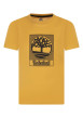 Thumbnail T-shirt en coton ocre uni avec une coupe droite et un col rond