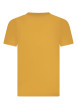 Thumbnail T-shirt en coton ocre uni avec une coupe droite et un col rond - Image 2