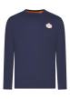 Thumbnail T-shirt en coton marine uni avec une coupe droite et un col rond