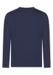 Thumbnail T-shirt en coton marine uni avec une coupe droite et un col rond - Image 2