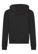 Thumbnail Sweat en coton mélangé noir uni avec une coupe droite et un col à capuche - Image 2