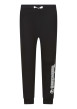 Thumbnail Pantalon Jogging en coton mélangé noir uni avec une coupe droite et nom iconique