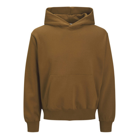 Sweat en coton mélangé camel uni avec une coupe...