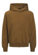 Thumbnail Sweat en coton mélangé camel uni avec une coupe droite et un col à capuche