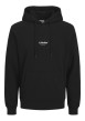 Thumbnail Sweat à capuche en coton mélangé noir uni avec une coupe droite