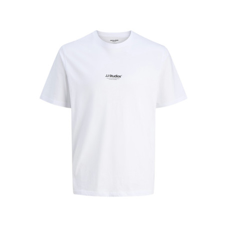 T-shirt en coton blanc uni avec une coupe...