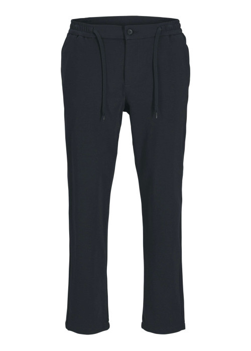 Pantalon Chino Jpstace Neo Jogger en coton mélangé marine uni à coupe droite