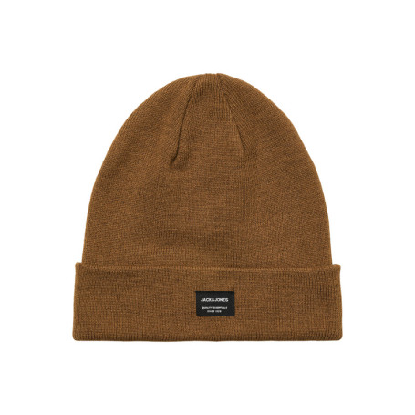 Bonnet camel en maille fine avec un patch noir...