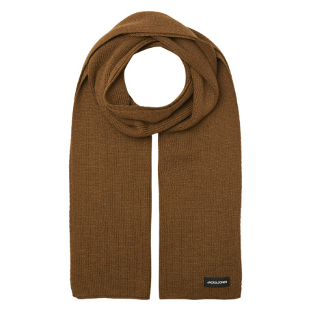 Echarpe camel en maille fine avec un patch...