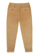 Thumbnail Pantalon en coton beige en velours côtelé à coupe regular fit avec des liens - Image 2