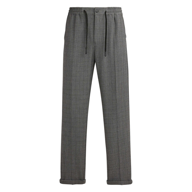 Teddy Smith - Pantalon Chino Gris Anthracite à Imprimé Prince De Galle Et à Coupe Regular Fit - Anthracite