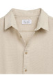 Thumbnail Chemise en coton écrue en maille à coupe regular fit et à manches boutonnées - Image 3