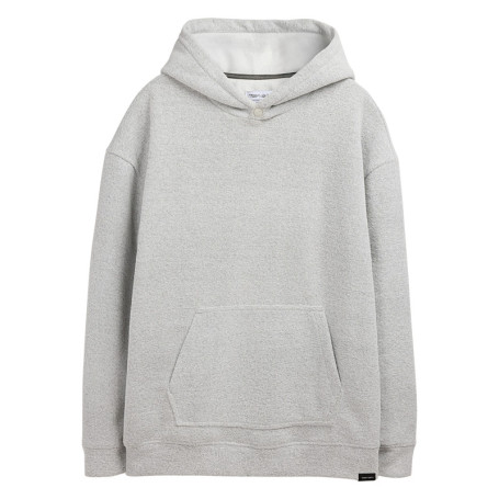 Sweat à capuche gris clair chiné en tissu...