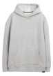 Thumbnail Sweat à capuche gris clair chiné en tissu éponge à coupe droite