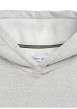Thumbnail Sweat à capuche gris clair chiné en tissu éponge à coupe droite - Image 3