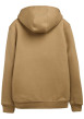 Thumbnail Sweat à capuche zippé en coton mélangé beige uni à coupe droite - Image 2