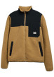 Thumbnail Veste zippée camel bi-matière avec un col montant et des poches