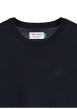 Thumbnail Pull bleu marine uni en maille avec un col rond et une coupe droite - Image 3