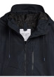 Thumbnail Imperméable bleu marine uni zippé à l'avant avec un col à capuche - Image 3