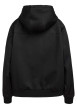Thumbnail Blouson à capuche noir uni zippé à coupe droite avec le nom de la marque - Image 2