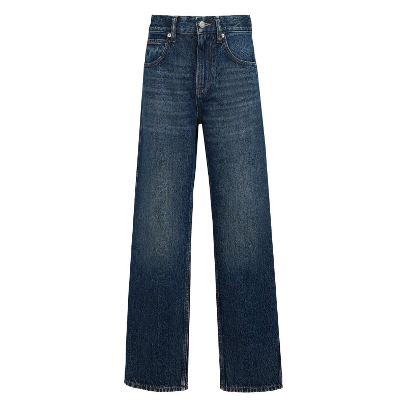 Teddy Smith - Jean En Coton Bleu Indigo Légèrement Délavé à Coupe Regular Fit Et Taille Haute - Indigo
