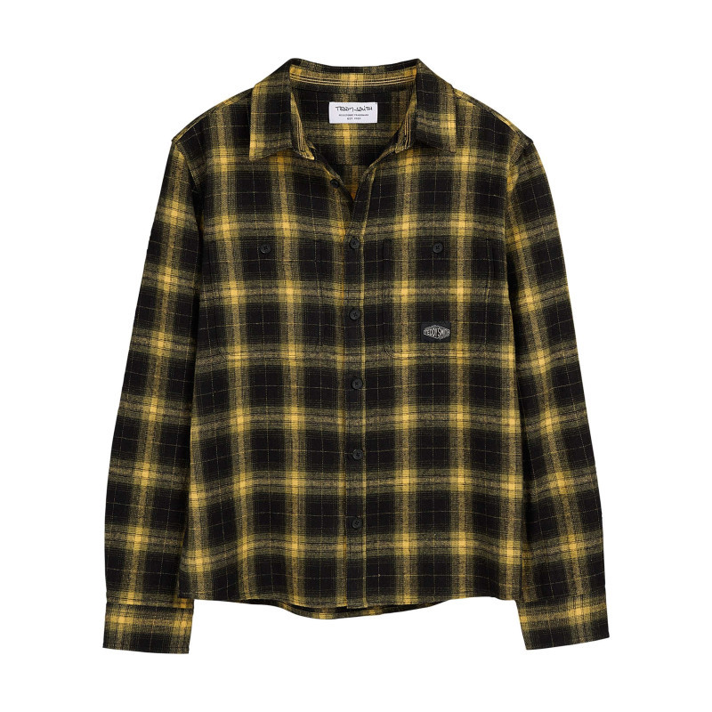 Teddy Smith - Chemise En Coton Jaune à Carreaux Avec Une Coupe Regular Fit - Jaune