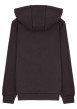 Thumbnail Sweat à capuche en coton noir uni à coupe droite avec le nom de la marque - Image 2