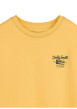 Thumbnail T-shirt en coton jaune à col rond imprimé hamburger à la poitrine et au dos - Image 3