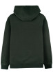 Thumbnail Sweat à capuche en coton vert sapin uni à coupe droite avec une poche - Image 2