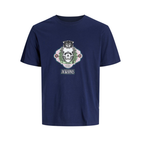 T-shirt en coton marine avec un imprimé...