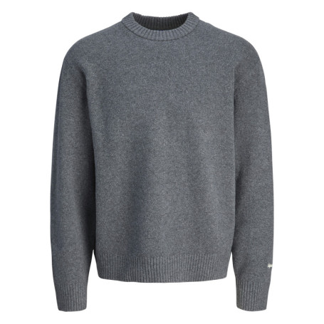 Pull anthracite uni en maille fine avec une...