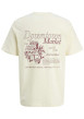 Thumbnail T-shirt en coton écru avec imprimé floral et une coupe droite - Image 2