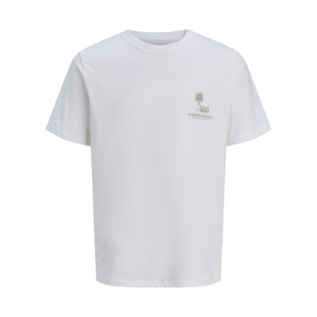 T-shirt en coton blanc avec imprimé floral et...