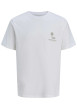 Thumbnail T-shirt en coton blanc avec imprimé floral et une coupe droite
