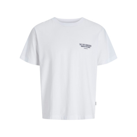 T-shirt en coton blanc uni avec un imprimé...