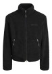 Thumbnail Blouson noir uni en sherpa avec une coupe droite et un col montant