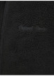 Thumbnail Blouson noir uni en sherpa avec une coupe droite et un col montant - Image 2