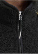 Thumbnail Blouson noir uni en sherpa avec une coupe droite et un col montant - Image 7