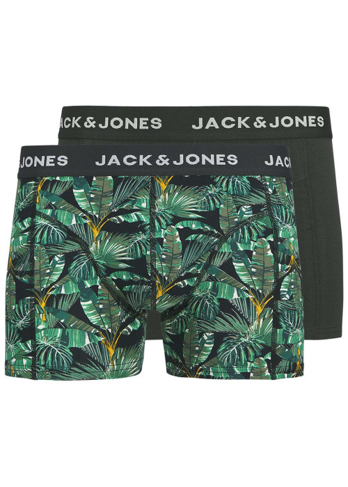 Lot de 2 boxers classiques noirs et verts avec un imprimé floral