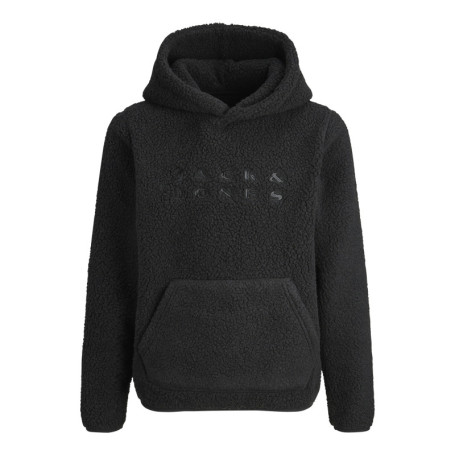 Sweat noir uni en sherpa avec une coupe droite...