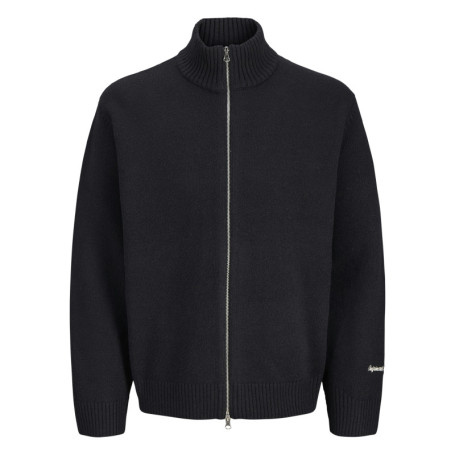 Gilet noir en maille fine avec une coupe droite...