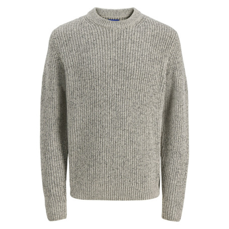Pull beige en maille tricotée avec une coupe...