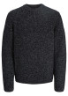 Thumbnail Pull bleu marine en maille tricotée avec une coupe droite et un col rond