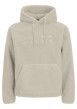 Thumbnail Sweat écru uni en sherpa avec une coupe droite et un col à capuche