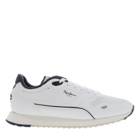 Baskets running blanches avec semelle bicolore...