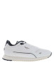 Thumbnail Baskets running blanches avec semelle bicolore à talon plat et lacets