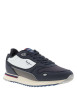 Thumbnail Baskets running bleu marine avec semelle à talon plat et lacets - Image 3
