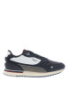 Thumbnail Baskets running bleu marine avec semelle à talon plat et lacets
