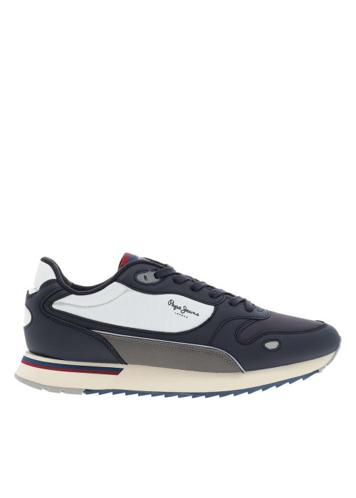 Baskets running bleu marine avec semelle à talon plat et lacets